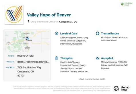 Valley hope of denver - Valley Hope has been supporting patients on the road to recovery for over 50 years. Our model of care prioritizes each patient's individual needs. Nebraska alcohol rehab and drug treatments are available for both in-state residents as …